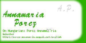 annamaria porcz business card